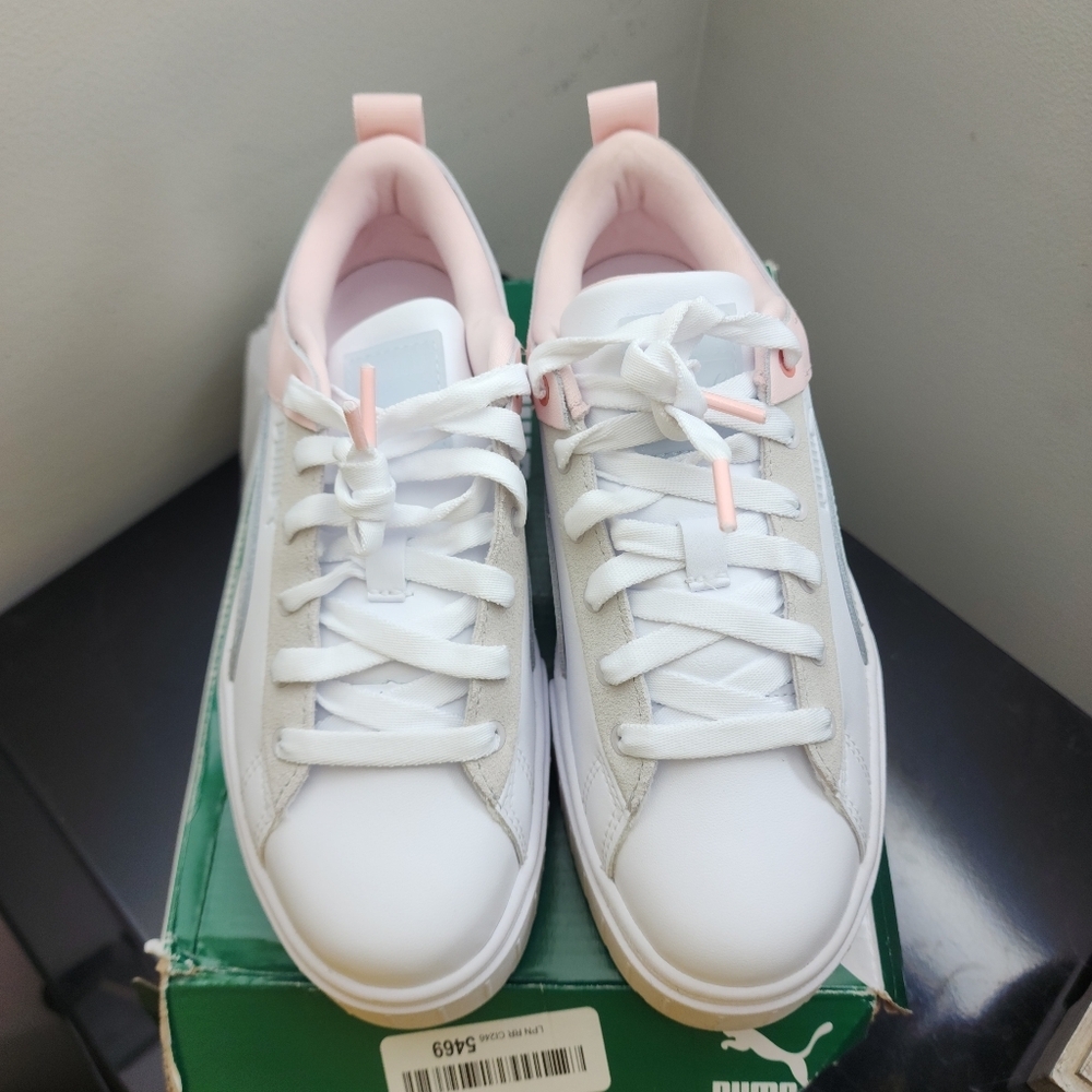 NEW Rare Puma Mayze White Chalk Pink Pastel Skateboarding Sneakers - Picture 6 of 10